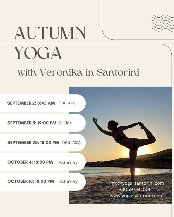 Autumn yoga in Santorini